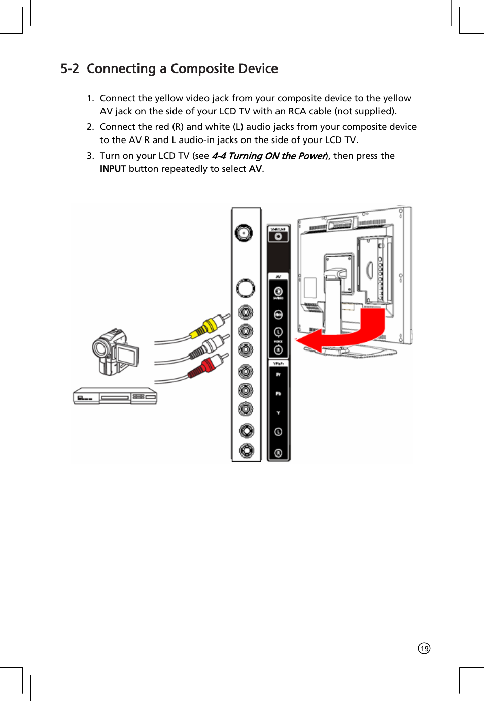 2 connecting a composite device | Acer AT2001 User Manual | Page 19 / 34