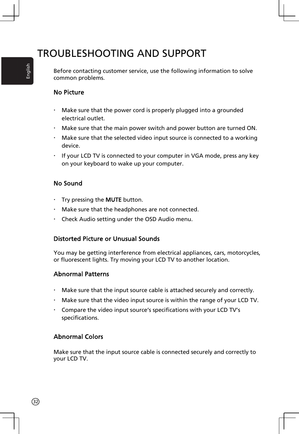 Troubleshooting and support | Acer AT2001 User Manual | Page 32 / 34