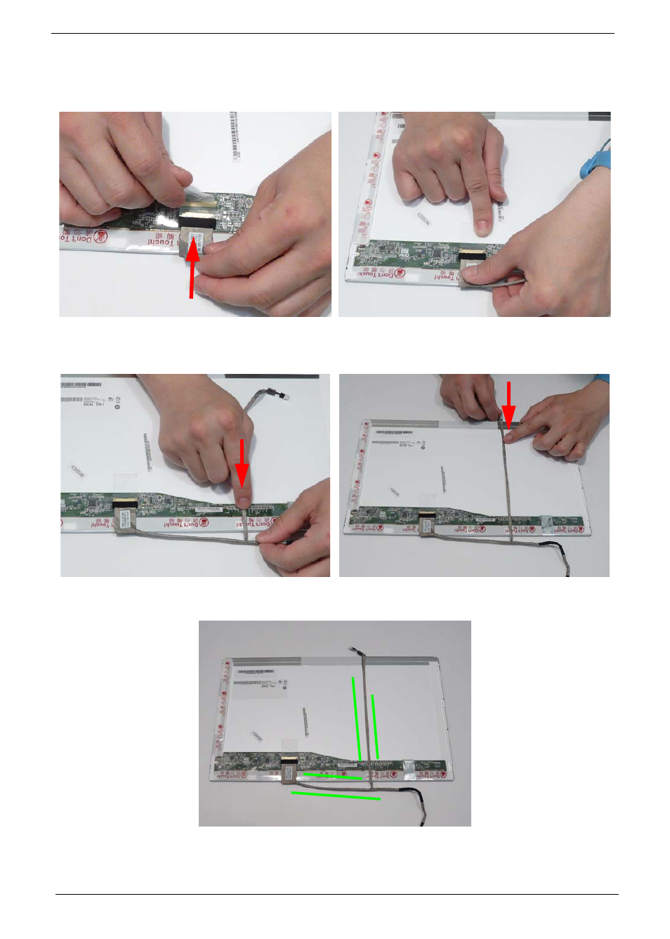 Replacing the lcd panel | Acer 5517 User Manual | Page 102 / 182