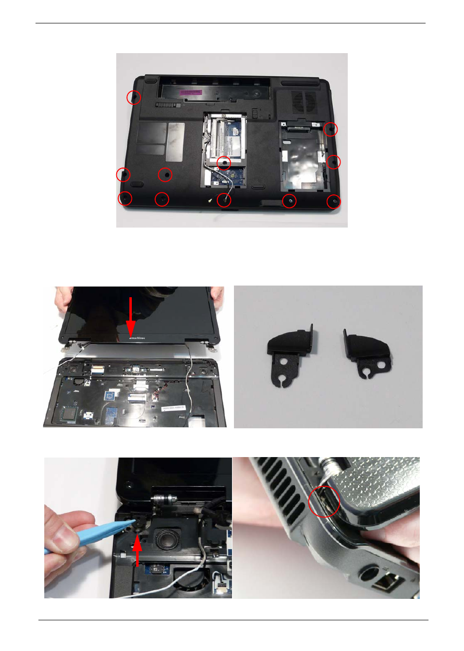 Replacing the lcd module | Acer 5517 User Manual | Page 118 / 182