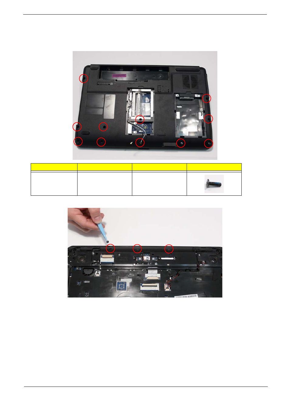 Removing the upper cover | Acer 5517 User Manual | Page 71 / 182