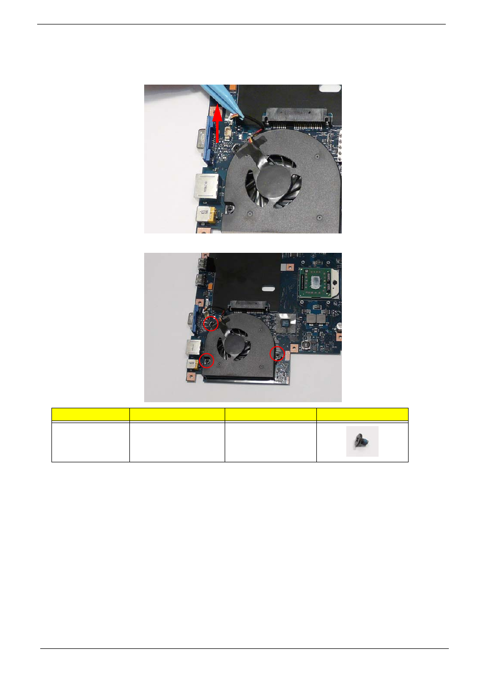 Removing the cpu fan | Acer 5517 User Manual | Page 86 / 182