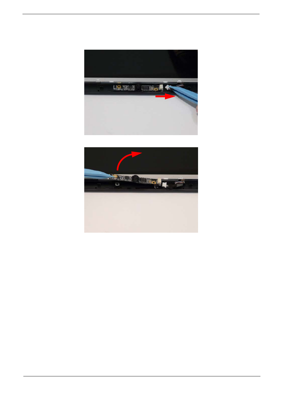 Removing the camera module | Acer 5517 User Manual | Page 91 / 182