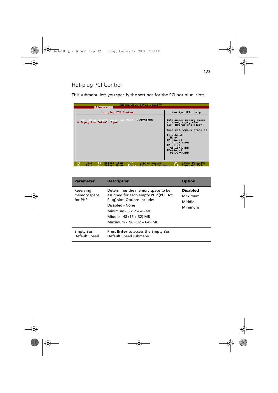 Hot-plug pci control | Acer Altos G901 User Manual | Page 139 / 244