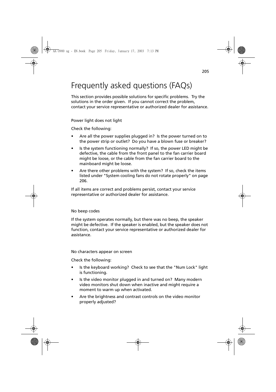 Frequently asked questions (faqs) | Acer Altos G901 User Manual | Page 221 / 244