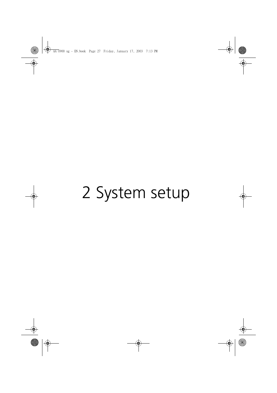 2 system setup | Acer Altos G901 User Manual | Page 43 / 244