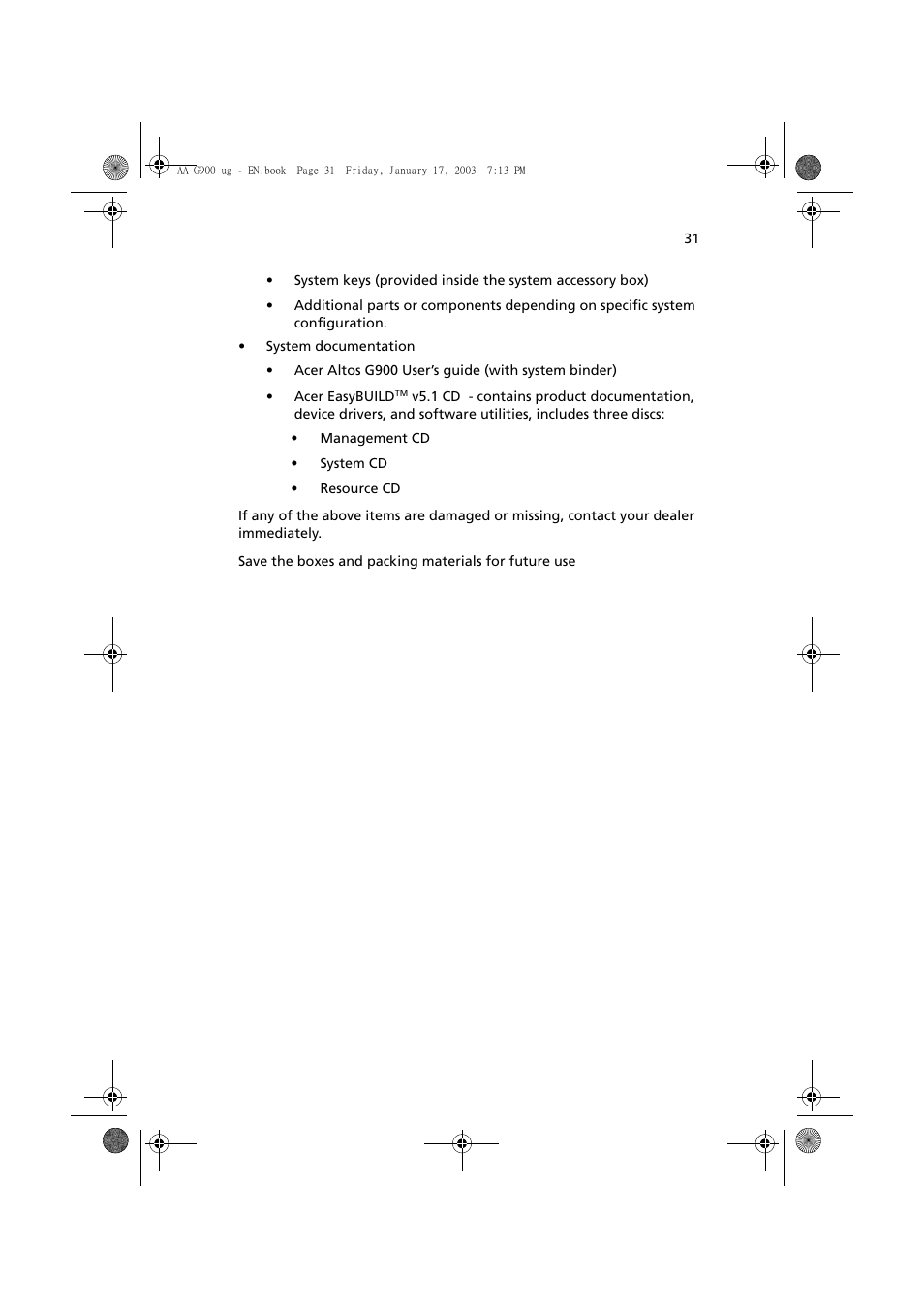 Acer Altos G901 User Manual | Page 47 / 244