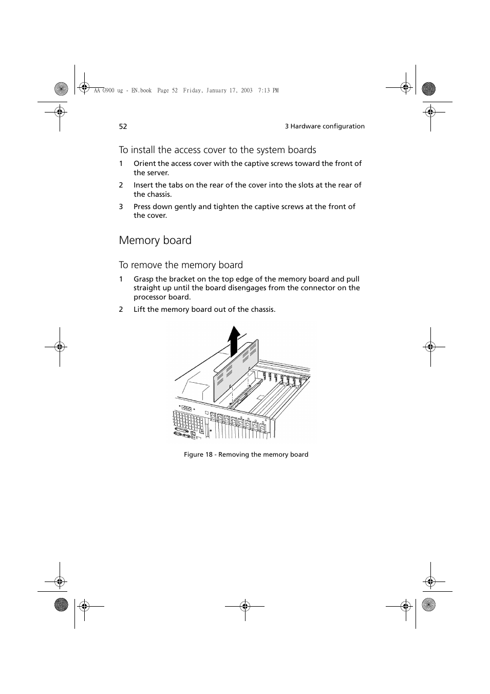 Memory board | Acer Altos G901 User Manual | Page 68 / 244