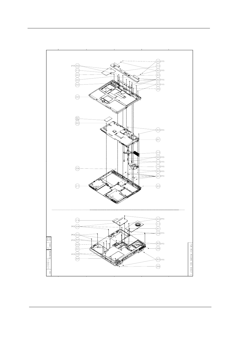 Exploded diagram | Acer 530 User Manual | Page 98 / 132