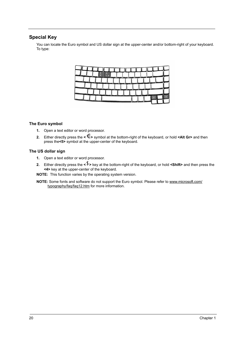 Special key | Acer 3210Z User Manual | Page 28 / 102