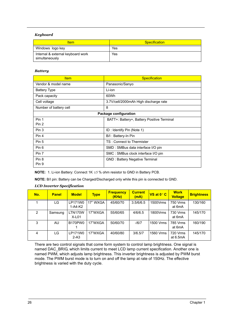 Acer 1800 User Manual | Page 34 / 97