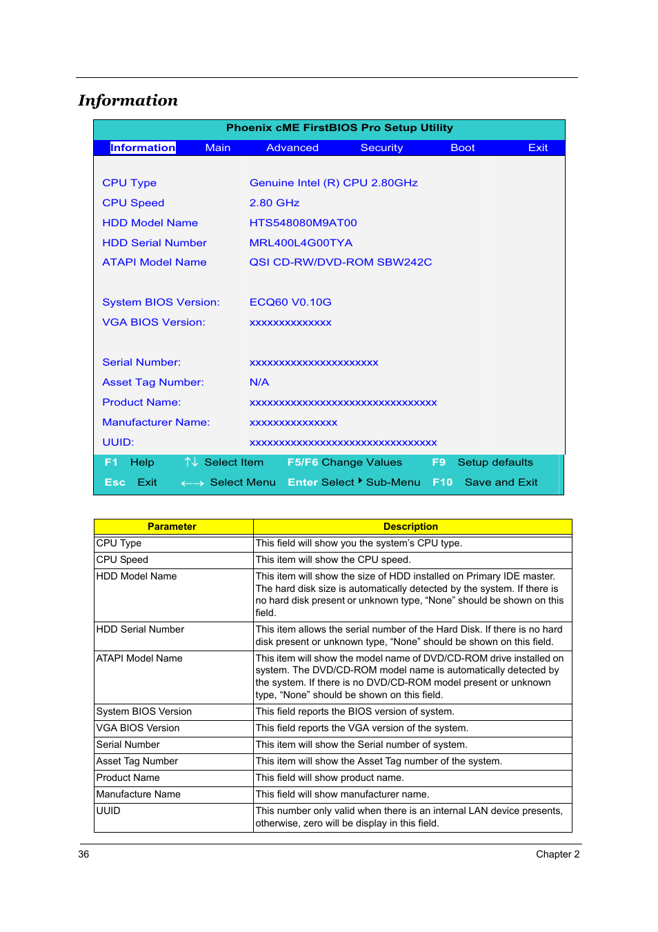 Information | Acer 1800 User Manual | Page 44 / 97