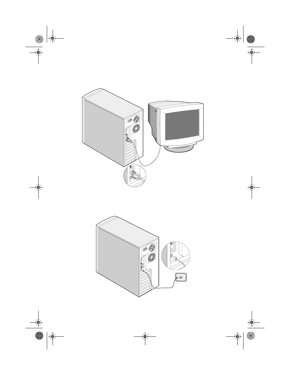 Connecting the vga monitor, Connecting to the network | Acer Altos G300 Series User Manual | Page 22 / 162