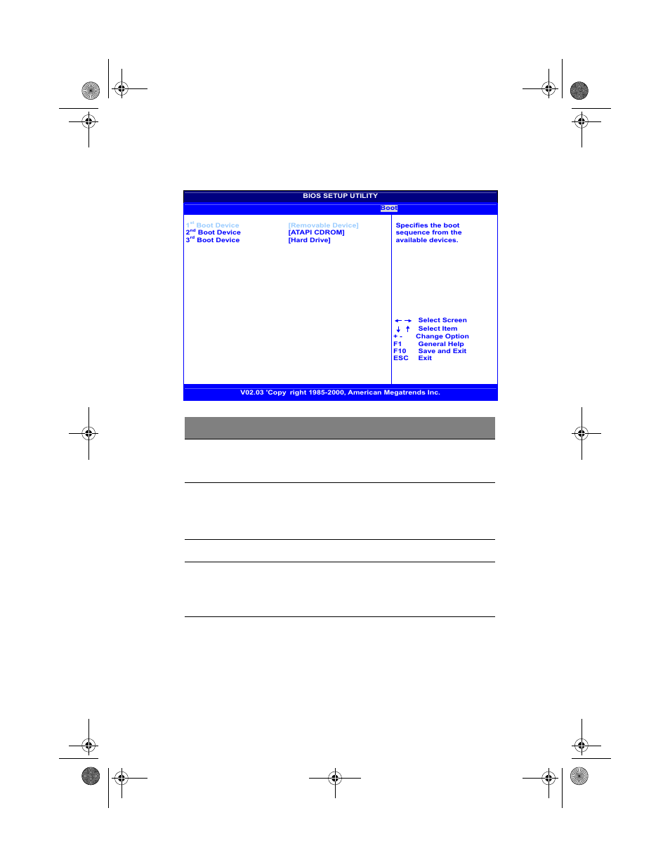 Boot device priority | Acer Altos G300 Series User Manual | Page 83 / 162