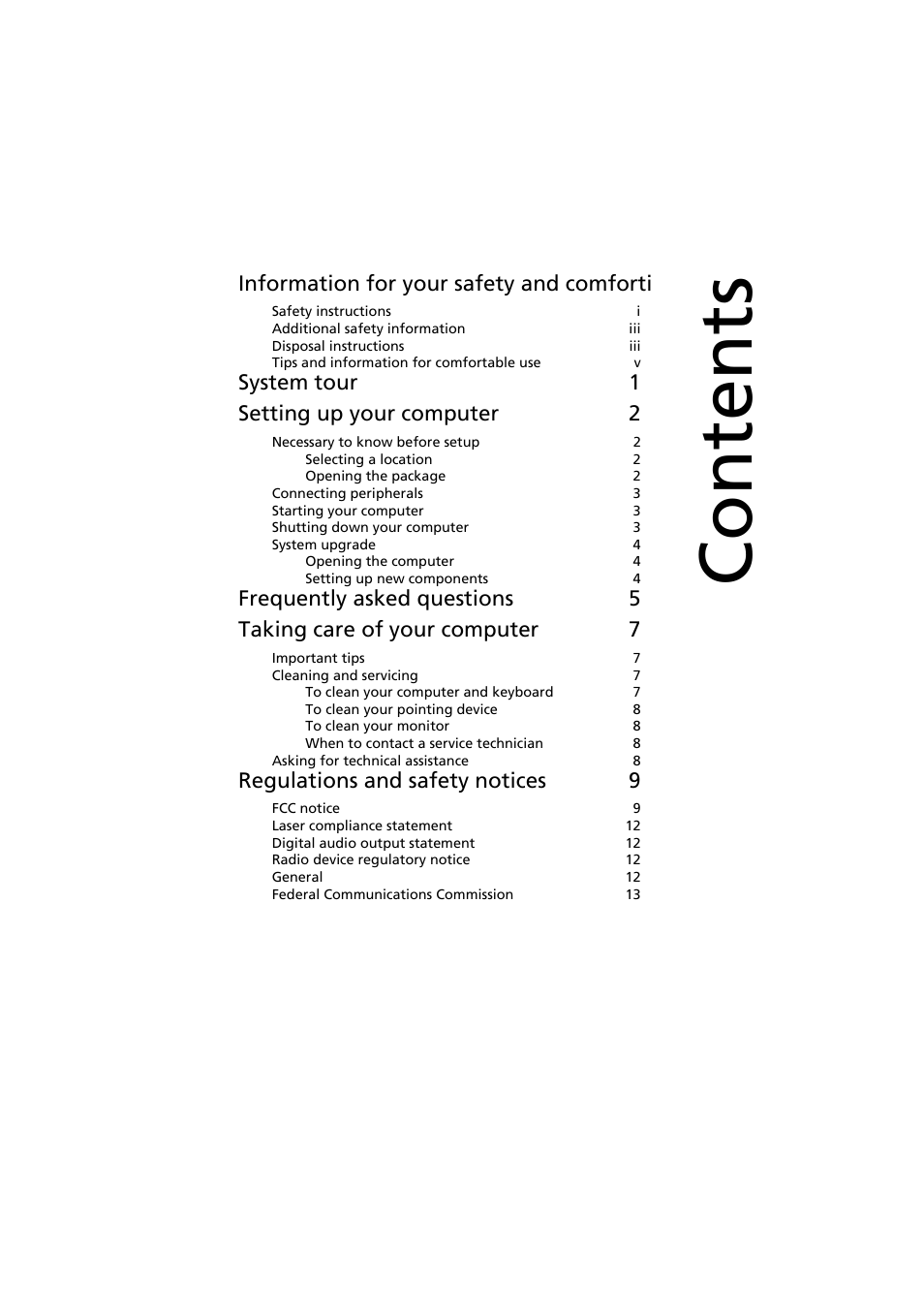 Acer Aspire AS001 User Manual | Page 9 / 26