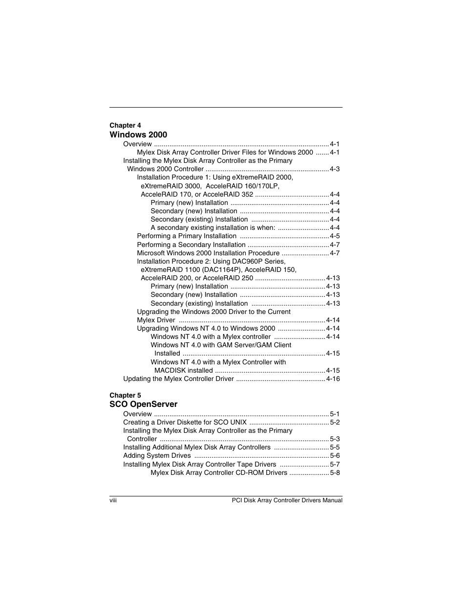 Acer PCI Disk Array Controller Drivers 08P4100 User Manual | Page 10 / 100