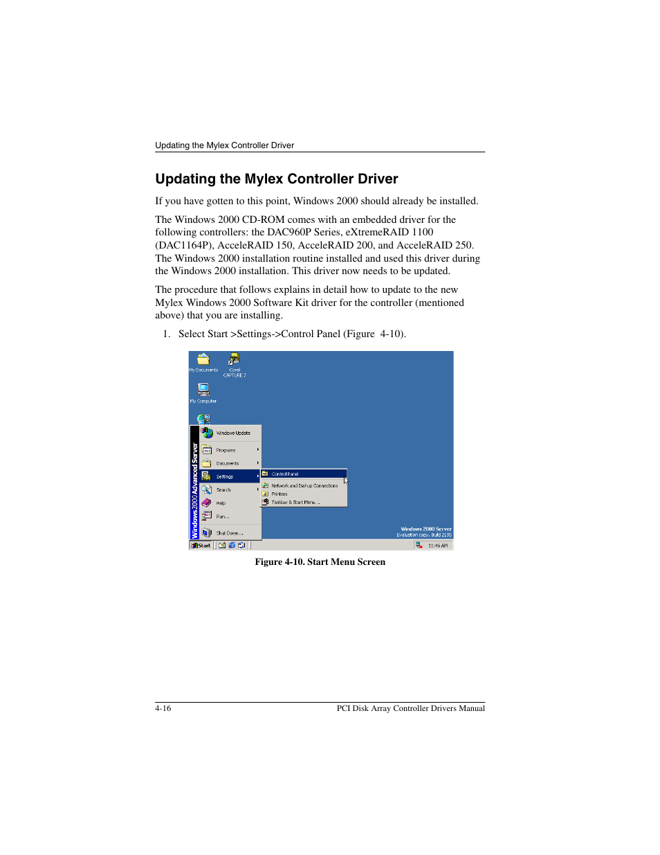 Updating the mylex controller driver, Updating the mylex controller driver -16 | Acer PCI Disk Array Controller Drivers 08P4100 User Manual | Page 52 / 100