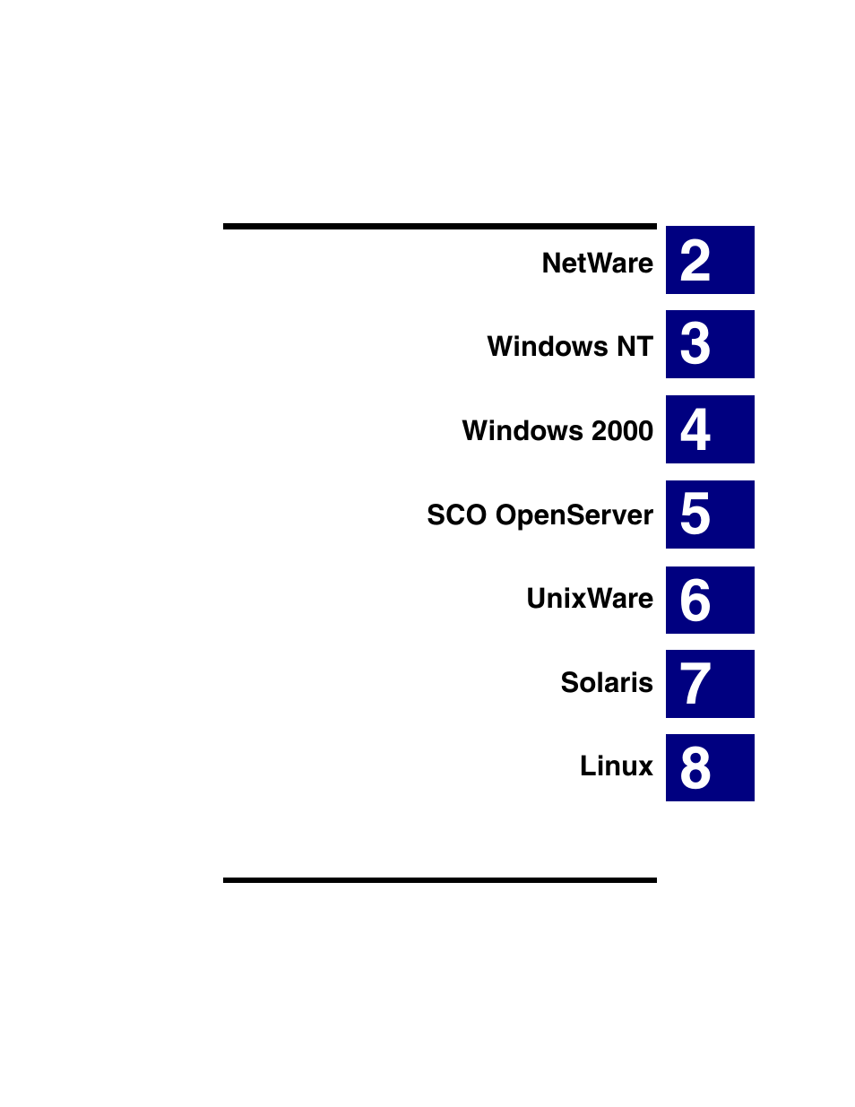 Operating system tabs | Acer PCI Disk Array Controller Drivers 08P4100 User Manual | Page 7 / 100