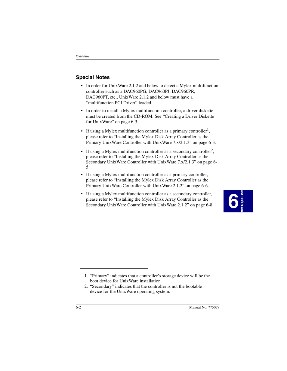 Special notes, Special notes -2 | Acer PCI Disk Array Controller Drivers 08P4100 User Manual | Page 74 / 100