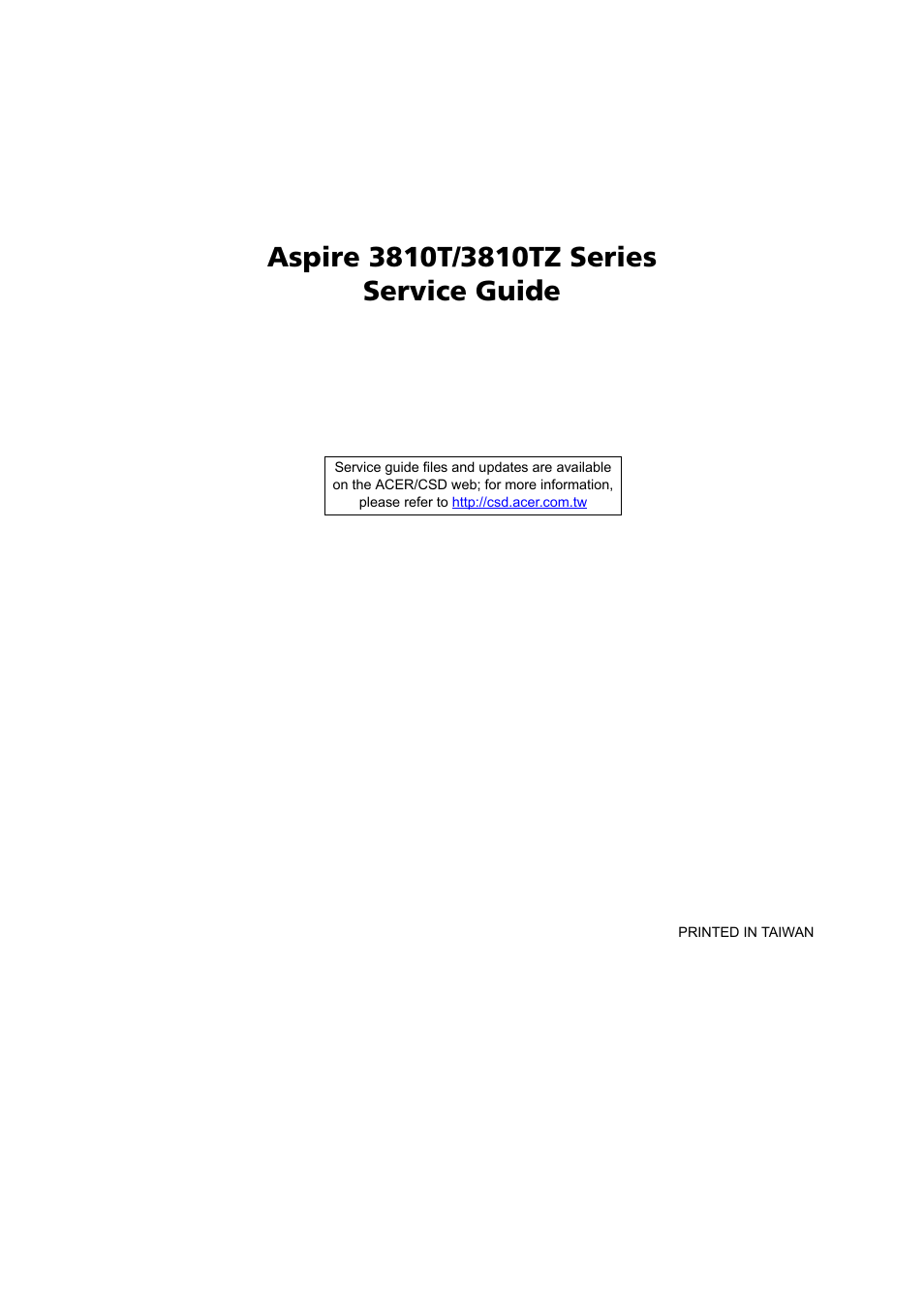 Acer 3810TZ User Manual | 100 pages