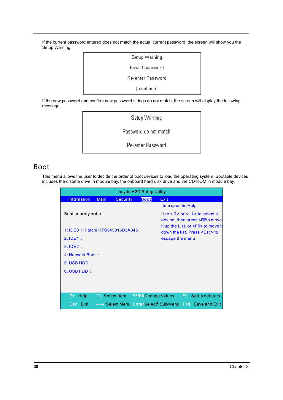 Boot | Acer 3810TZ User Manual | Page 44 / 100