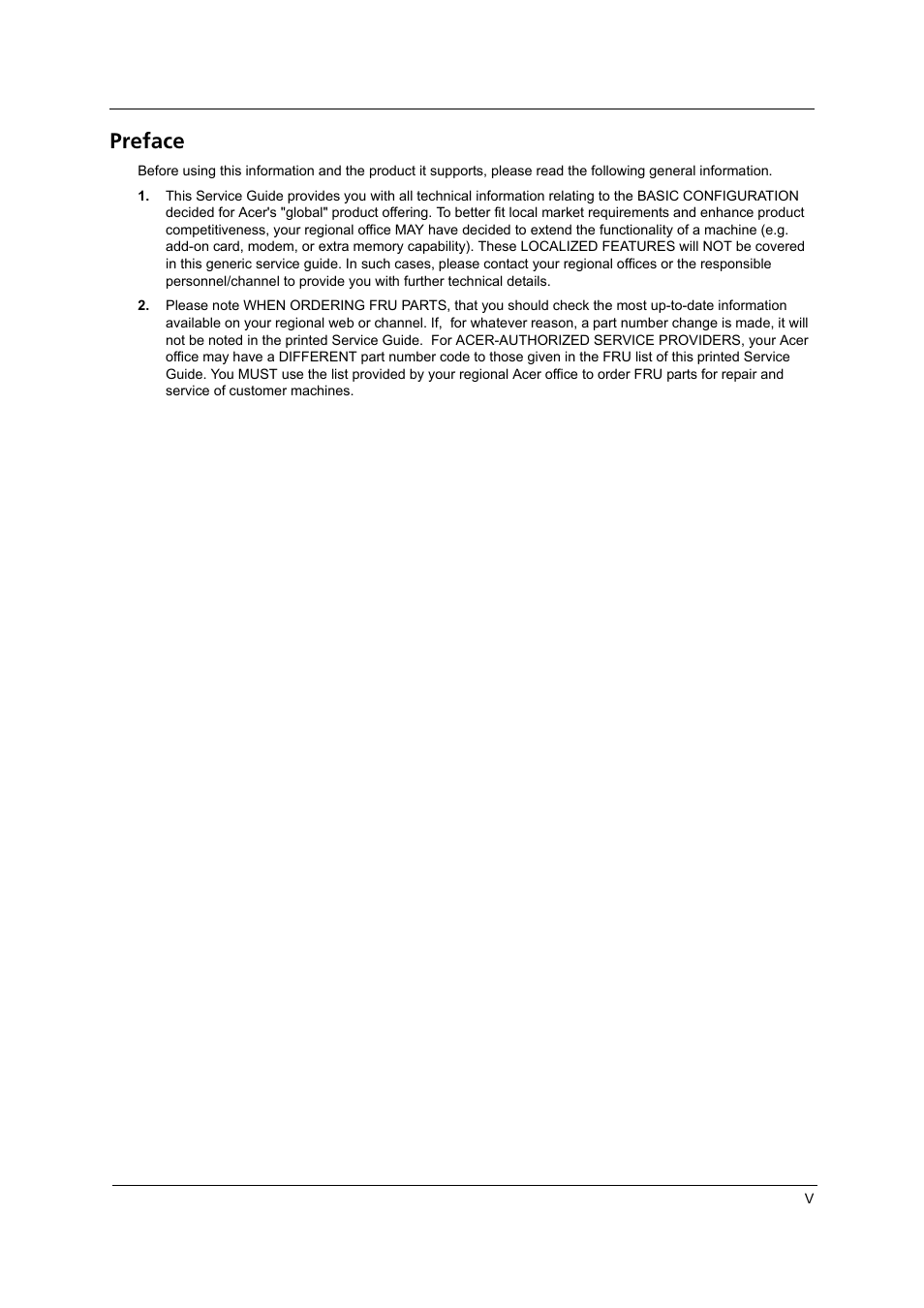 Preface | Acer 3810TZ User Manual | Page 5 / 100