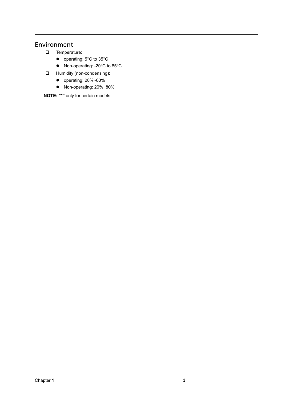Environment | Acer 3810TZ User Manual | Page 9 / 100