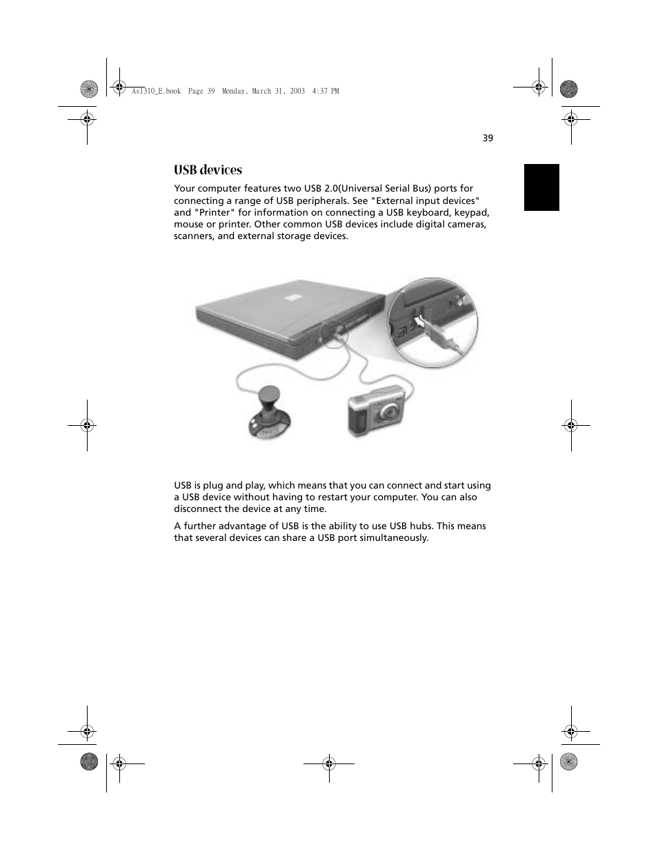 Usb devices | Acer 1400 Series User Manual | Page 49 / 100