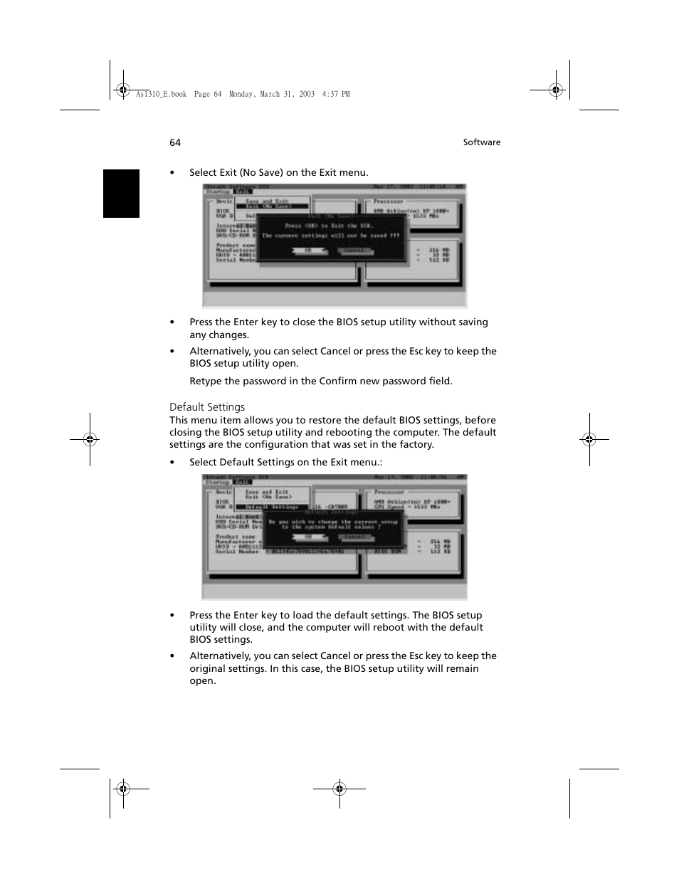 Acer 1400 Series User Manual | Page 74 / 100