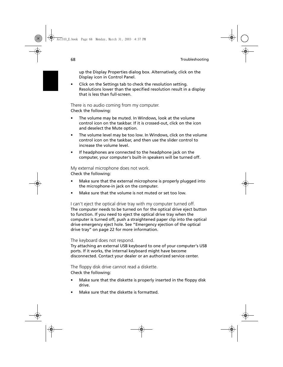 Acer 1400 Series User Manual | Page 78 / 100