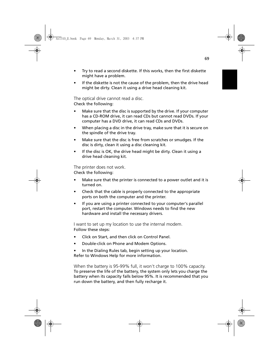 Acer 1400 Series User Manual | Page 79 / 100