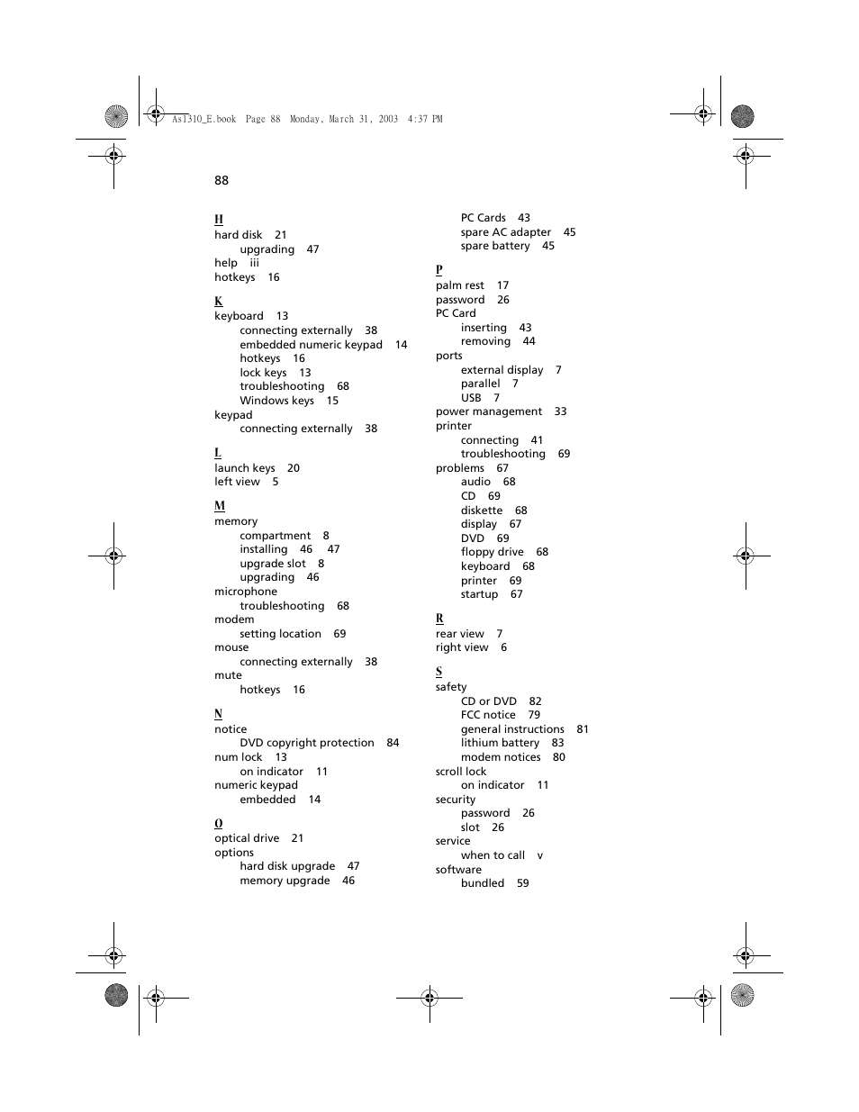 Acer 1400 Series User Manual | Page 98 / 100