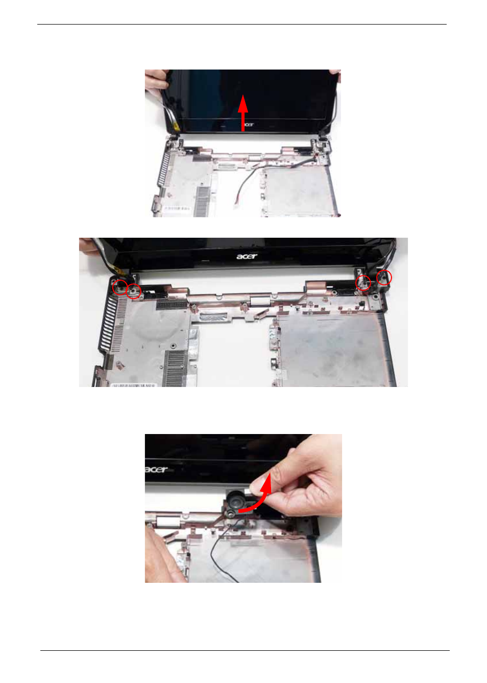 Replacing the lcd module, Replacing the right speaker | Acer 4820T User Manual | Page 102 / 226