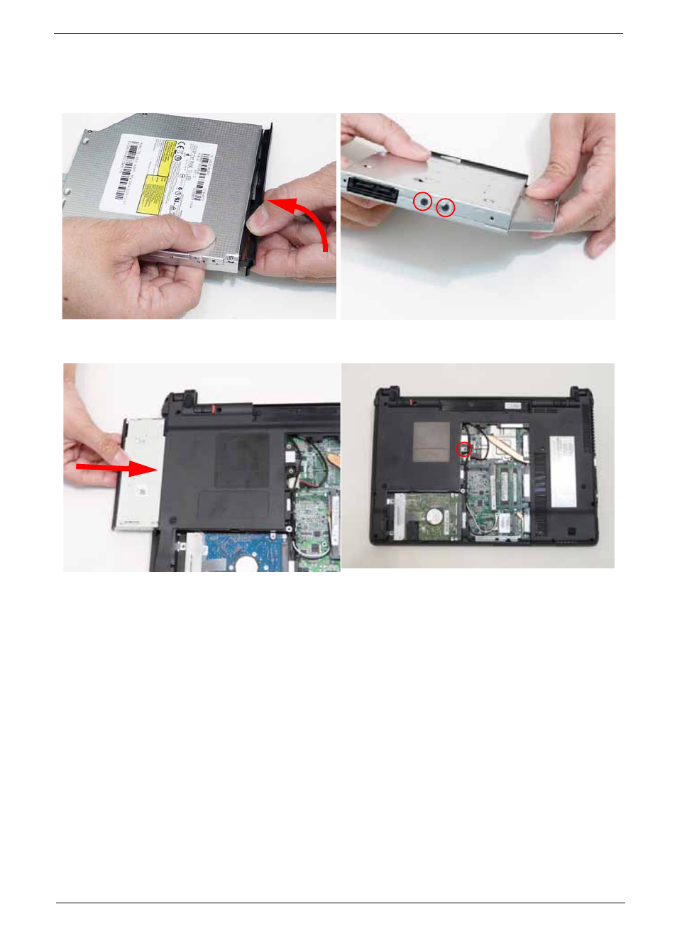 Replacing the odd module | Acer 4820T User Manual | Page 119 / 226