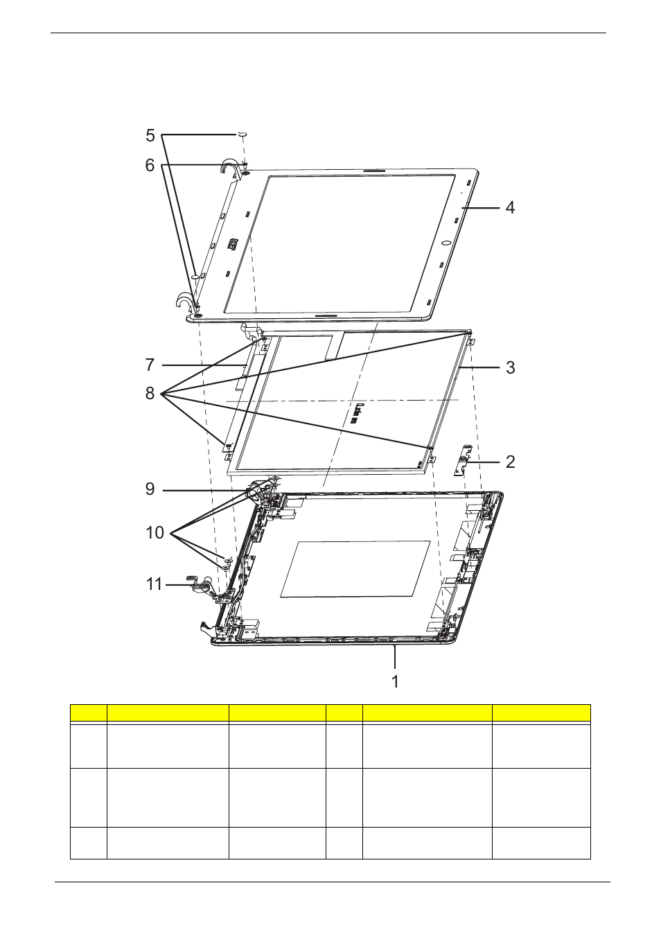 Acer aspire 4820t exploded diagrams, Lcd assembly, Acer tbd exploded diagrams | Acer 4820T User Manual | Page 148 / 226