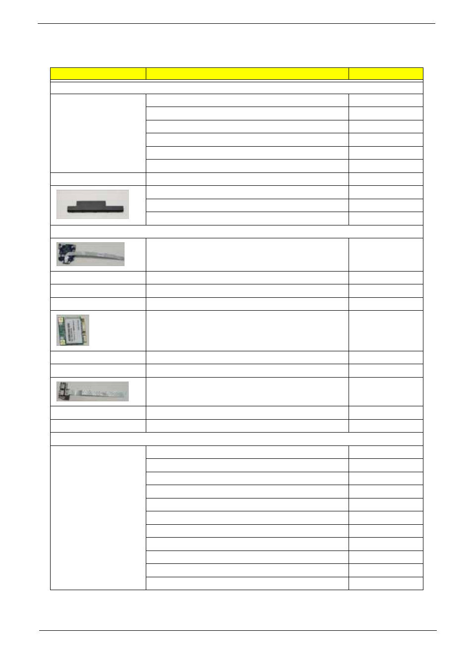 Acer aspire 4820t fru list, Acer tbd fru list | Acer 4820T User Manual | Page 151 / 226