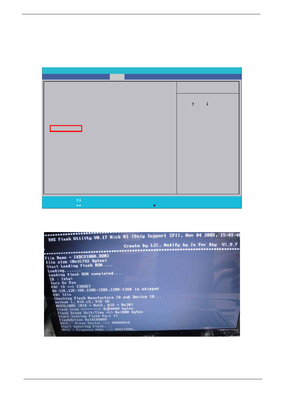Dos flash utility | Acer 4820T User Manual | Page 44 / 226