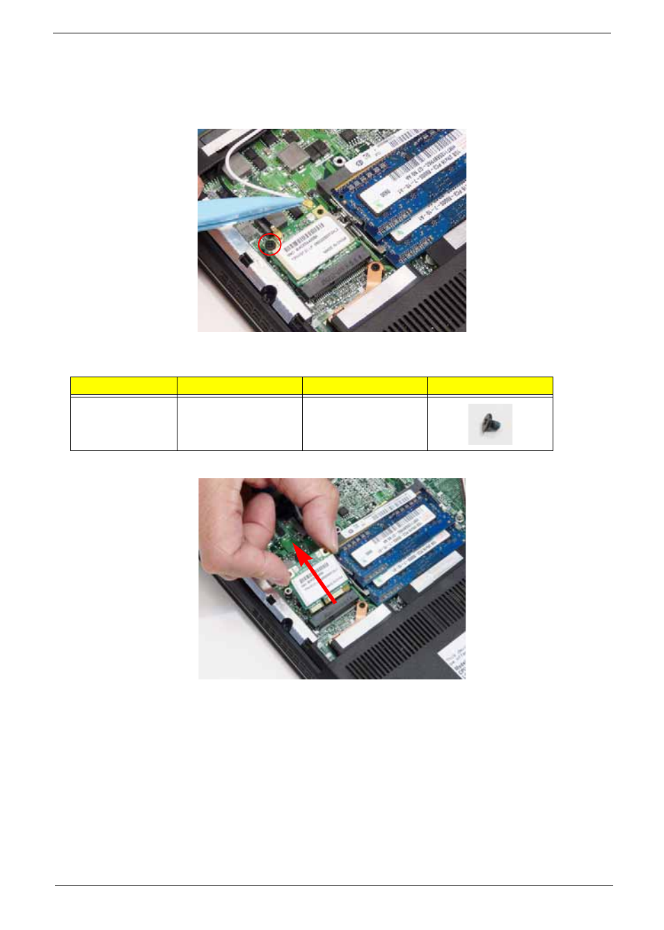 Removing the wlan module | Acer 4820T User Manual | Page 63 / 226