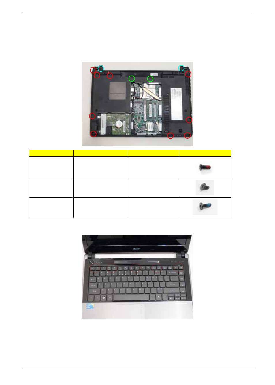 Removing the keyboard | Acer 4820T User Manual | Page 66 / 226