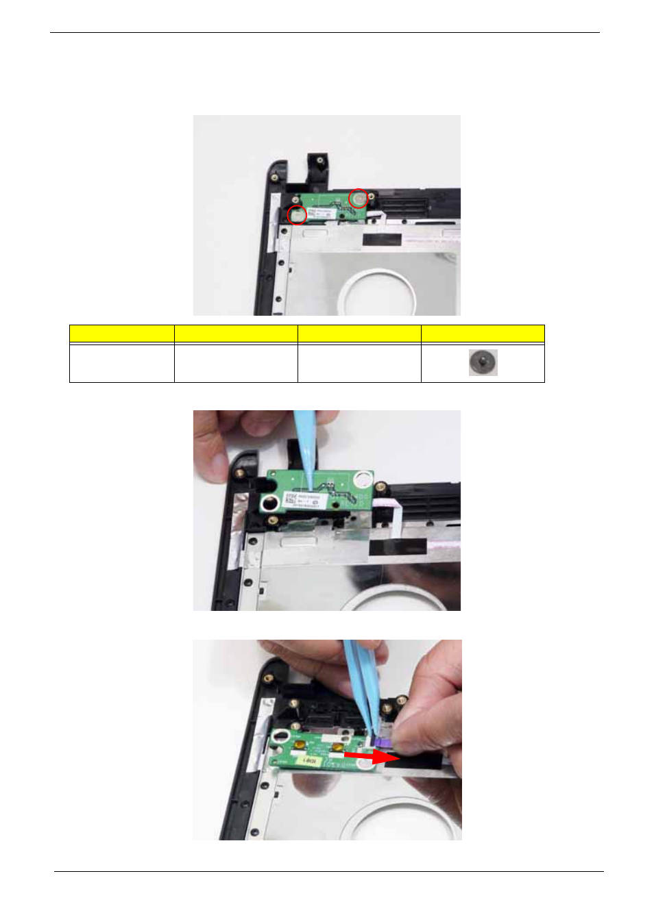 Removing the switch board | Acer 4820T User Manual | Page 72 / 226