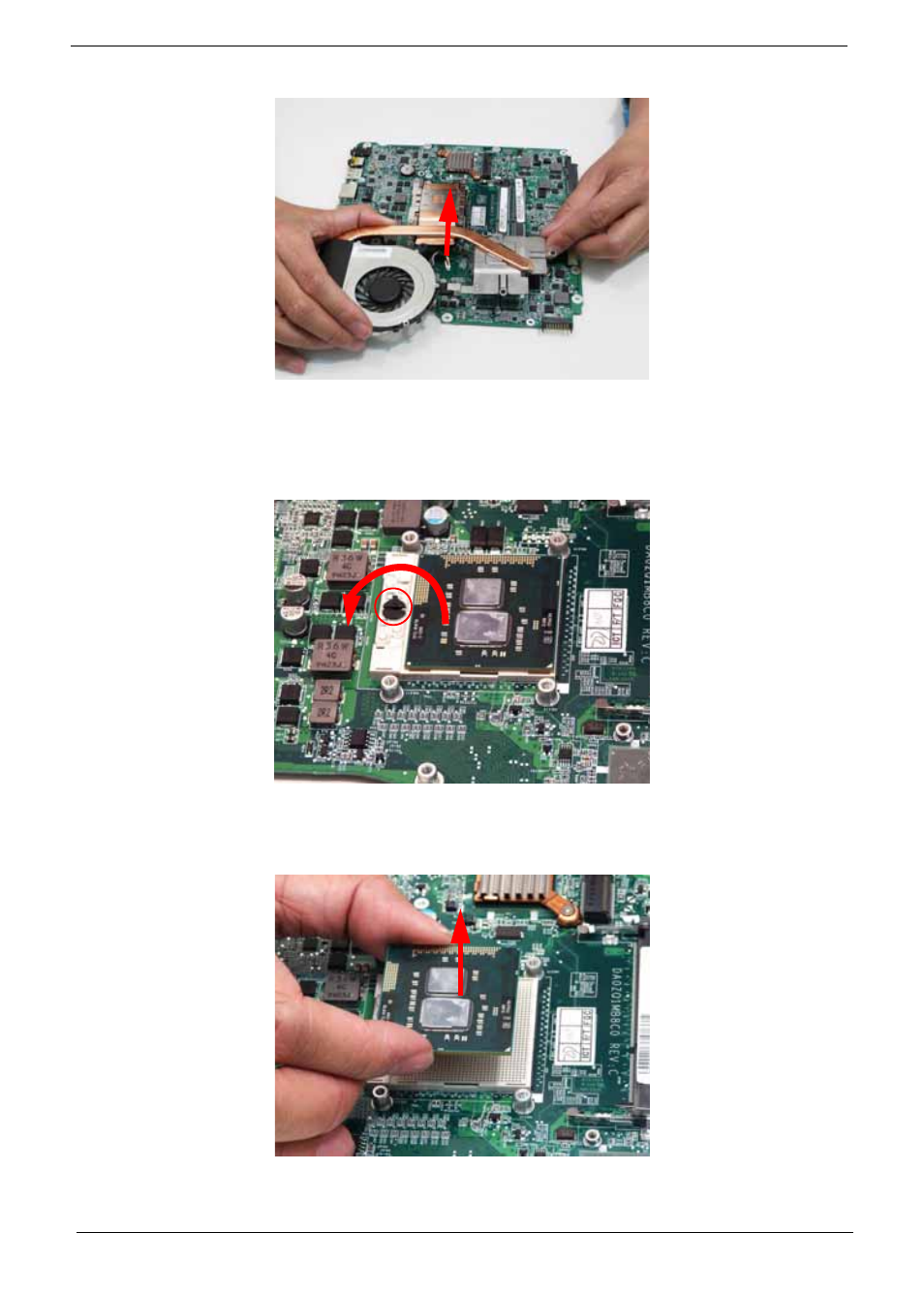 Removing the cpu | Acer 4820T User Manual | Page 82 / 226