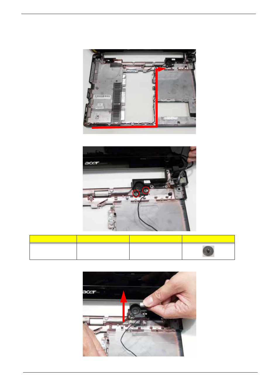 Removing the right speaker | Acer 4820T User Manual | Page 84 / 226