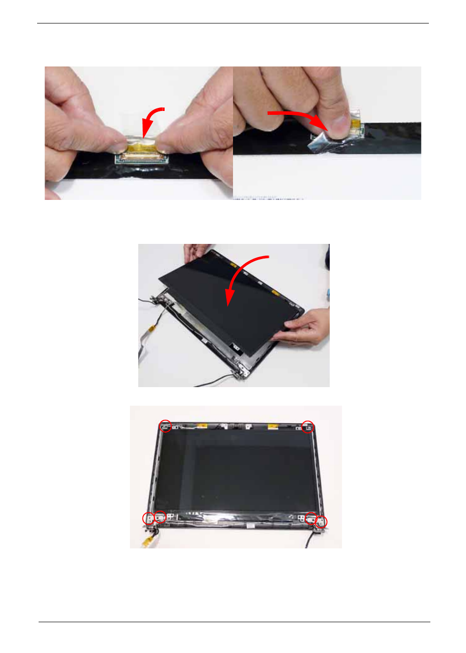 Replacing the fpc cable, Replacing the lcd panel, Replacing the fpc cable replacing the lcd panel | Acer 4820T User Manual | Page 97 / 226