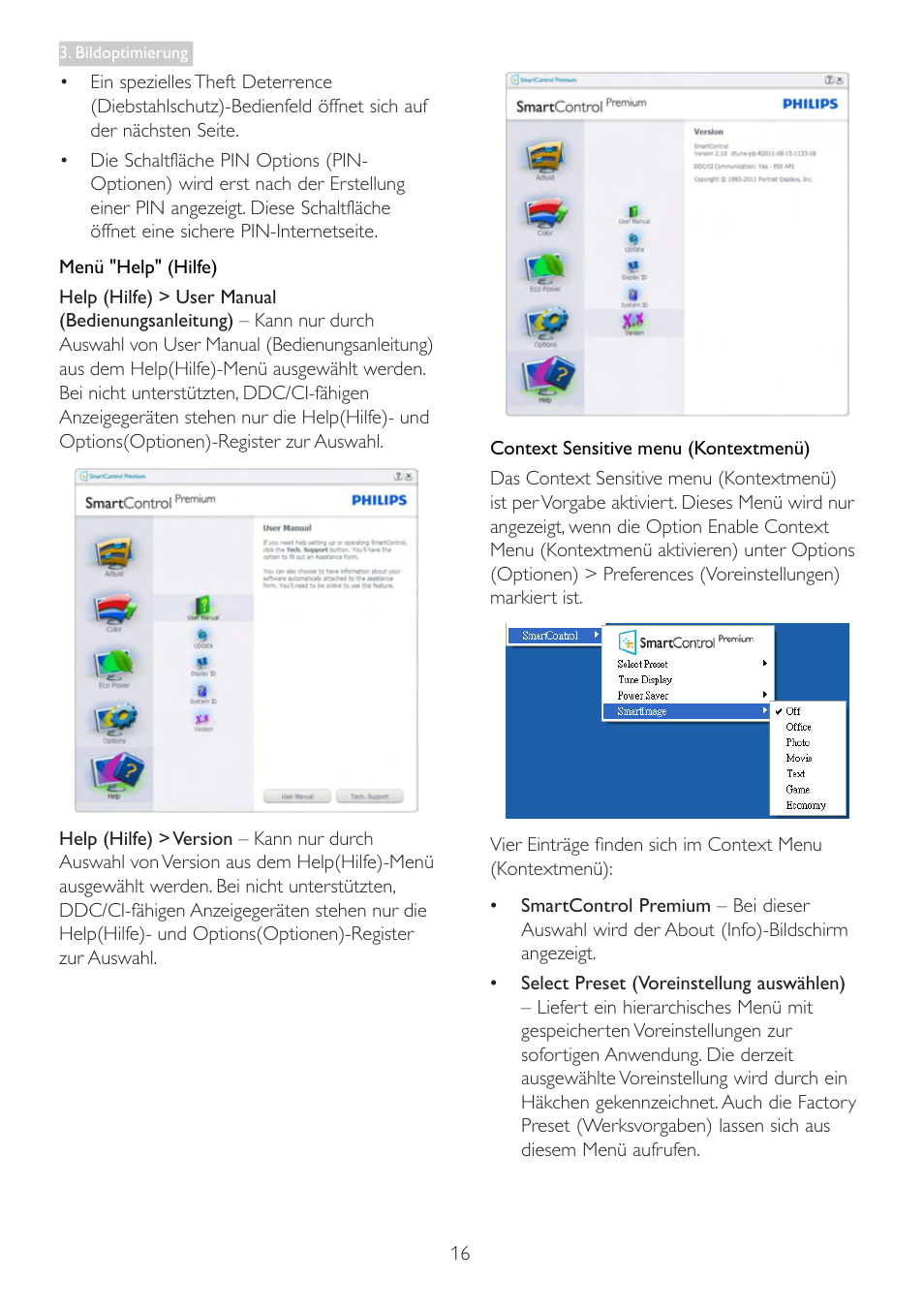 Philips LCD-Monitor mit LED-Hintergrundbeleuchtung User Manual | Page 18 / 41