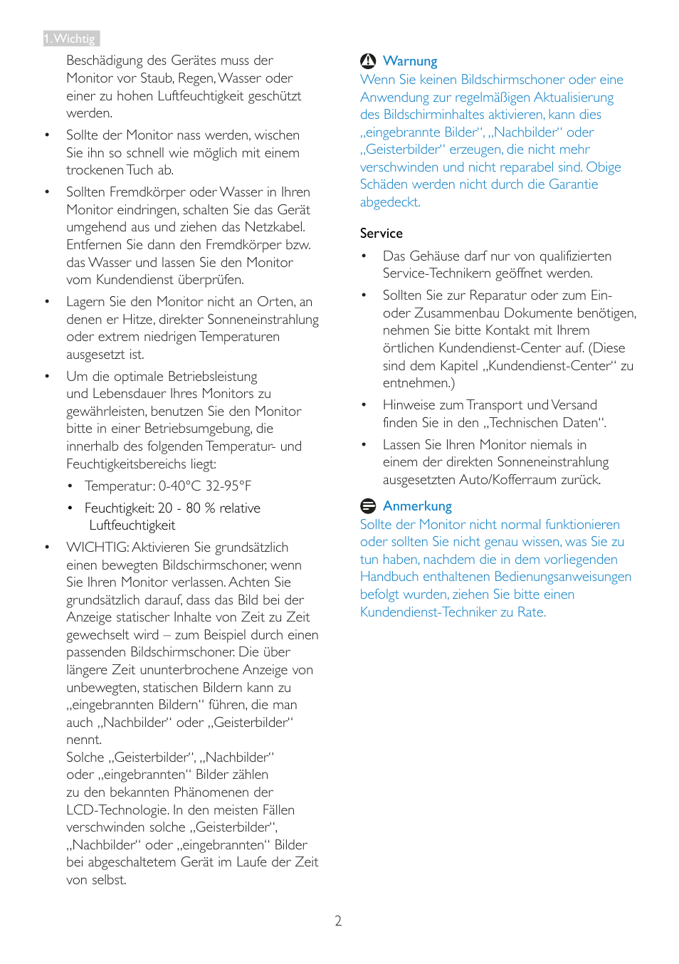 Philips LCD-Monitor mit LED-Hintergrundbeleuchtung User Manual | Page 4 / 41