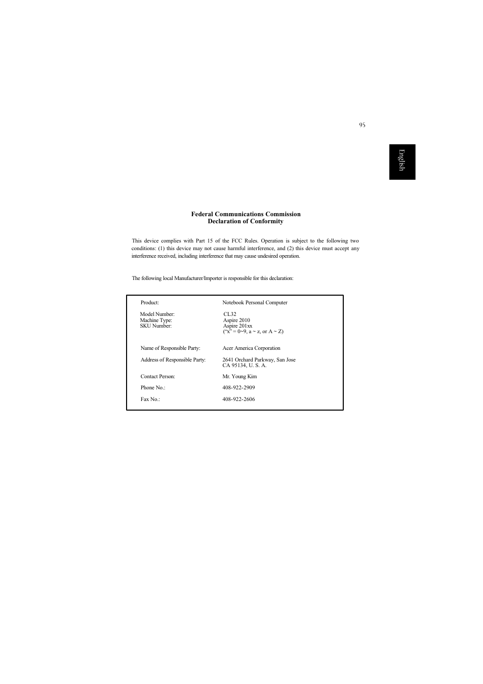 Acer 2010 User Manual | Page 105 / 108