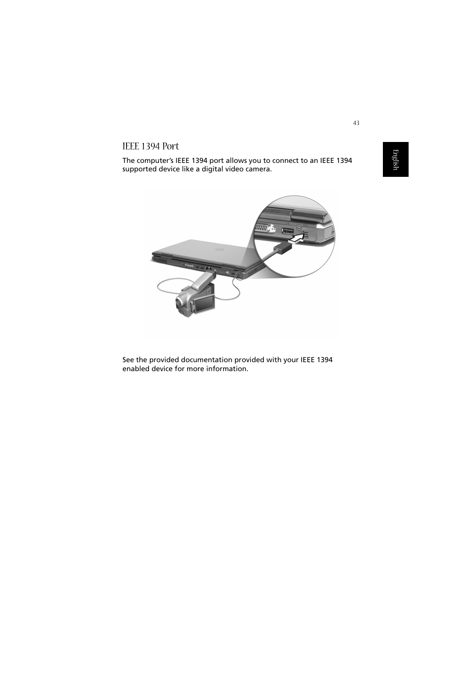 Ieee 1394 port | Acer 2010 User Manual | Page 53 / 108