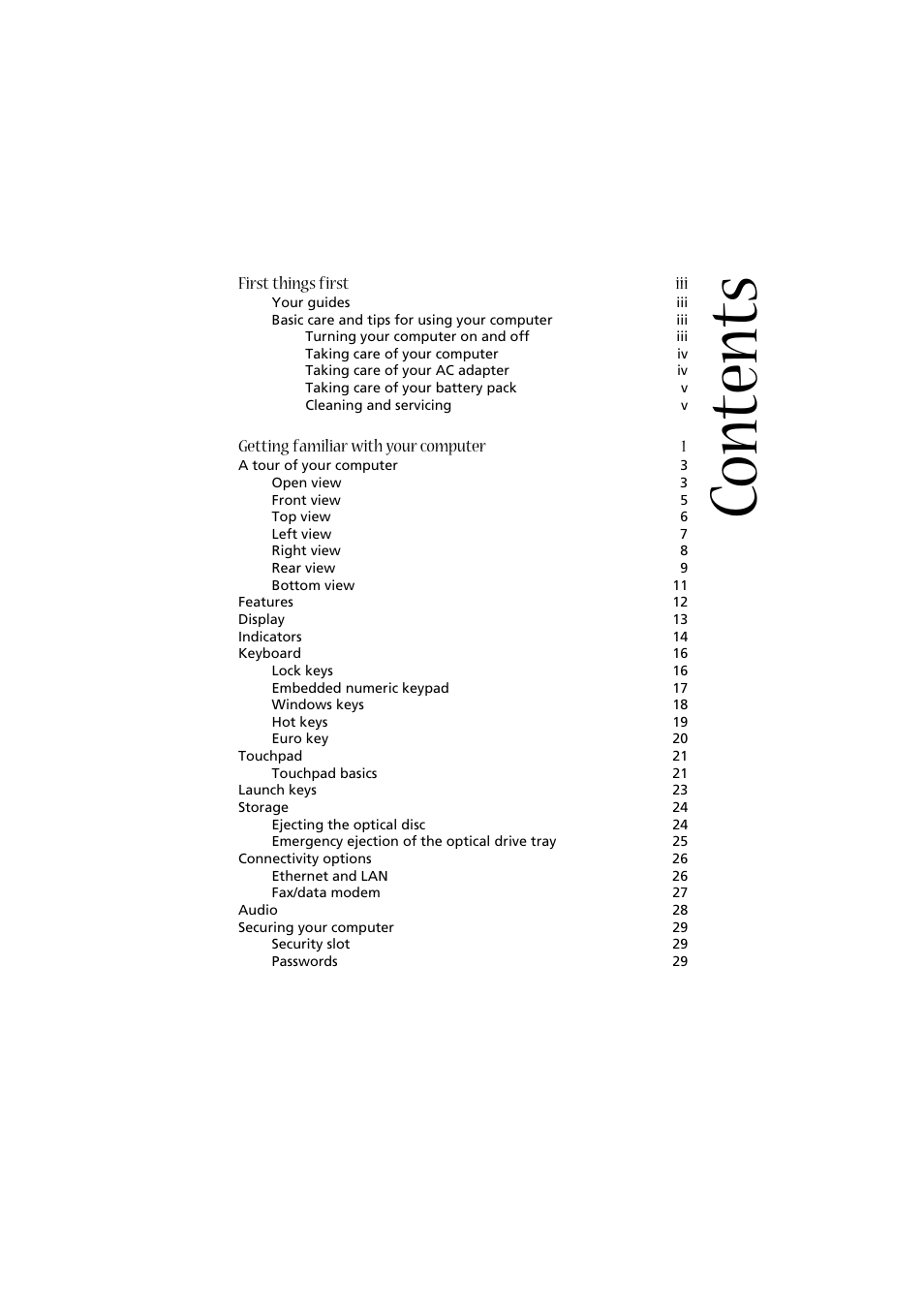 Acer 2010 User Manual | Page 7 / 108