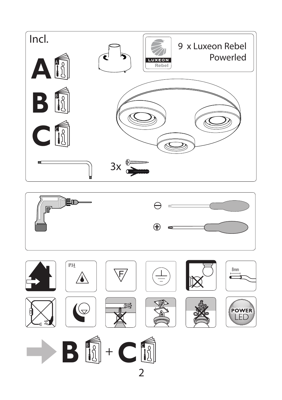 B i + c i | Philips InStyle Deckenleuchte User Manual | Page 2 / 8