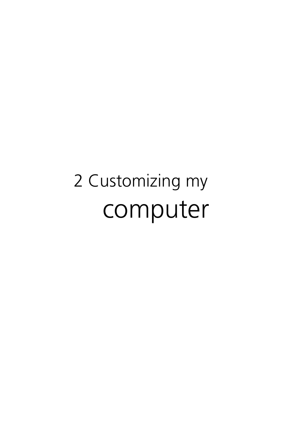 2 customizing my computer, Computer | Acer TravelMate 430 User Manual | Page 43 / 80